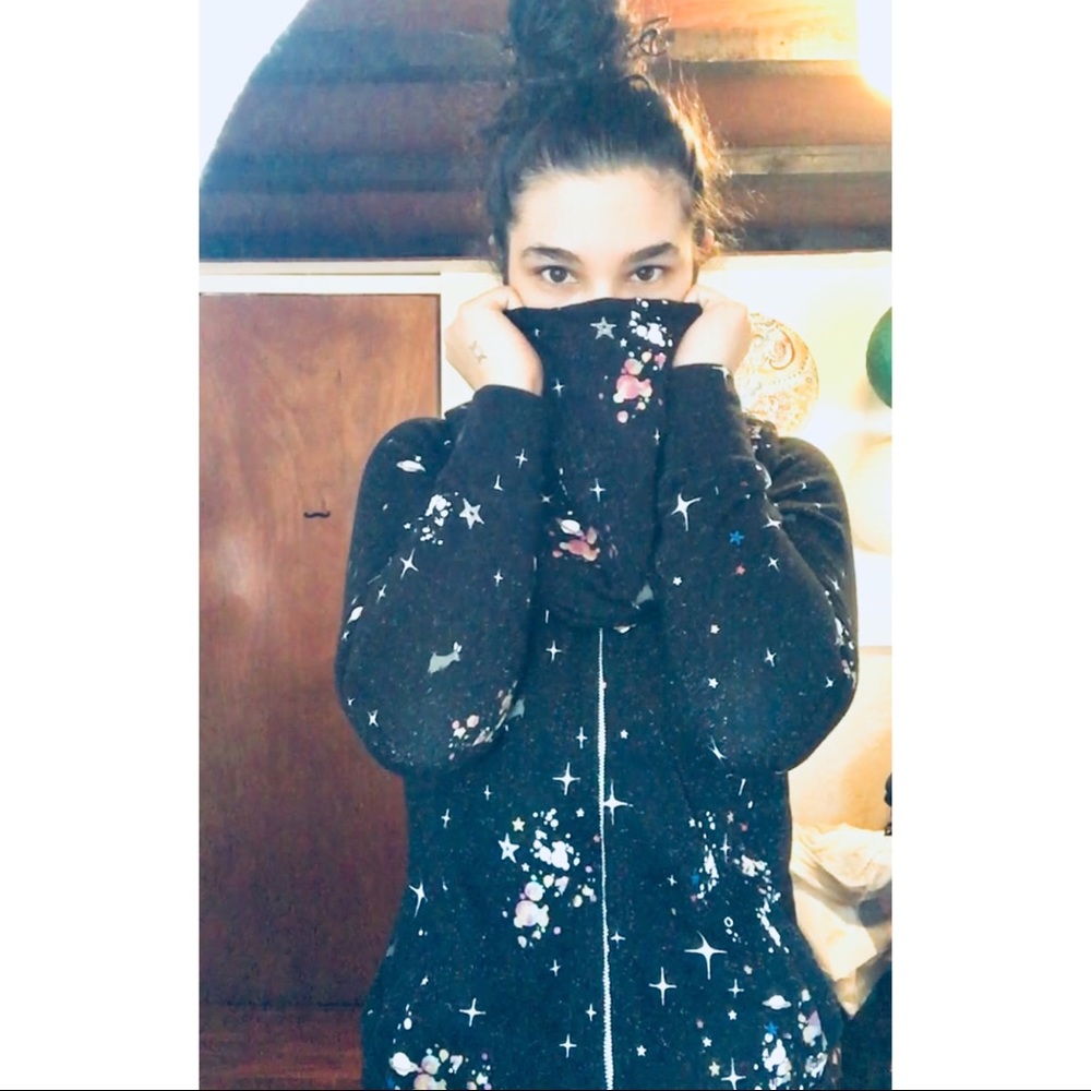 Glitter space bunny hoodie!!!